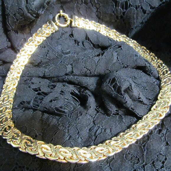 MODA AL MASSIMO 18K yellow Gold over Bronze Arezzo Byzantine 18" Necklace JTV - Picture 1 of 16